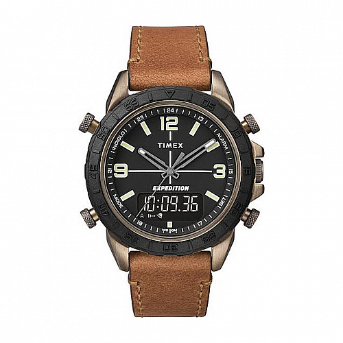 Expedition Pioneer Combo 41mm Quick-Release Leather Strap - Tan